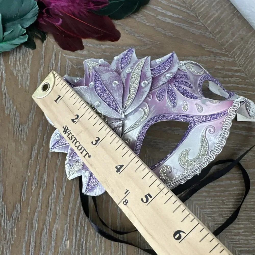 Lot of 3 Feather Masks Mardi Gras Carnival Masquerade‎ Ball Costume Accessory
